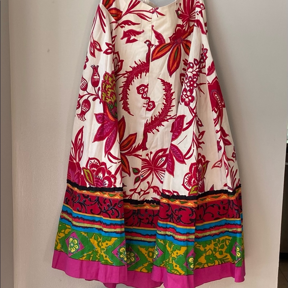 Soft Surroundings PS Womens Multicolor Floral Skirt